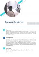 Terms And Conditions New Business Proposal One Pager Sample Example Document