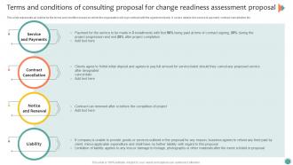 Terms And Conditions Of Consulting Proposal For Change Readiness Assessment Proposal