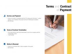 Terms and contract of payment ppt powerpoint presentation icon summary
