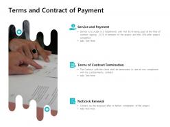 Terms And Contract Of Payment Ppt Powerpoint Presentation Icon Vector