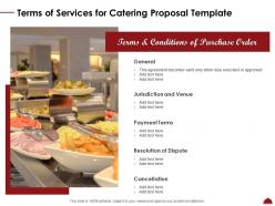 Terms of services for catering proposal template duly ppt powerpoint mockup