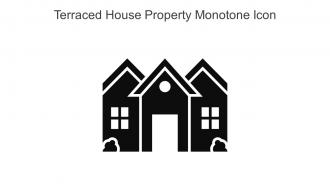 Terraced House Property Monotone Icon In Powerpoint Pptx Png And Editable Eps Format