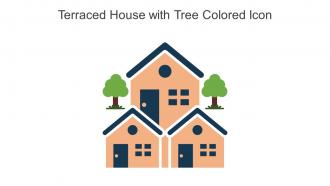 Terraced House With Tree Colored Icon In Powerpoint Pptx Png And Editable Eps Format