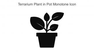 Terrarium Plant In Pot Monotone Icon In Powerpoint Pptx Png And Editable Eps Format