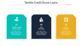 Terrible Credit Score Loans Ppt Powerpoint Presentation Slides Portrait Cpb