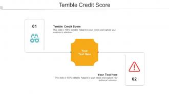 Terrible Credit Score Ppt Powerpoint Presentation File Graphics Example Cpb