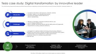 Tesla Case Study Digital Transformation By Innovative Leader Complete Guide Of Digital Transformation DT SS V