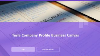 Tesla Company Profile Business Canvas PPT Outline AT