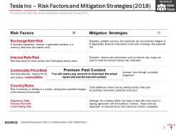 Tesla inc risk factors and mitigation strategies 2018