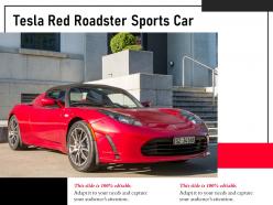 Tesla Red Roadster Sports Car