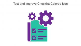 Test And Improve Checklist Colored Icon In Powerpoint Pptx Png And Editable Eps Format