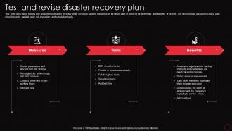 Test And Revise Disaster Recovery Plan Ppt Ideas Background Images