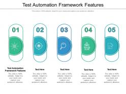 Test automation framework features ppt infographics background image cpb