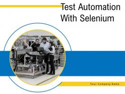 Test automation with selenium powerpoint presentation slides