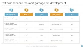 Test Case Scenario For Smart Garbage Bin Development