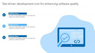 Test Driven Development Icon For Enhancing Software Quality