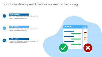 Test Driven Development Icon For Optimum Code Testing