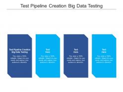 Test pipeline creation big data testing ppt powerpoint presentation inspiration structure cpb