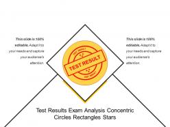 Test results exam analysis concentric circles rectangles stars