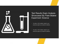 Test results exam analysis showcased by flask beaker experiment science
