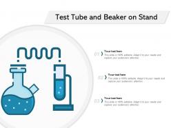 Test tube and beaker on stand