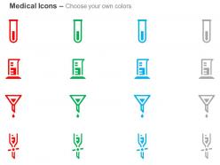 Test tube beaker funnel chemical reaction ppt icons graphics