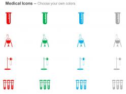 Test tube flask chemical reaction ppt icons graphics