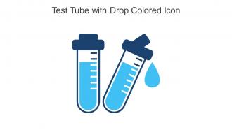 Test Tube With Drop Colored Icon In Powerpoint Pptx Png And Editable Eps Format