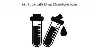 Test Tube With Drop Monotone Icon In Powerpoint Pptx Png And Editable Eps Format