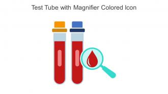 Test Tube With Magnifier Colored Icon In Powerpoint Pptx Png And Editable Eps Format