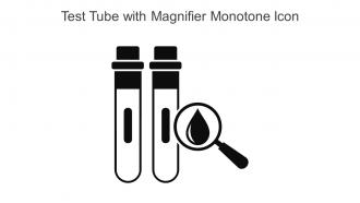 Test Tube With Magnifier Monotone Icon In Powerpoint Pptx Png And Editable Eps Format
