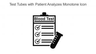 Test Tubes With Patient Analyzes Monotone Icon In Powerpoint Pptx Png And Editable Eps Format