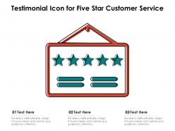 Testimonial icon for five star customer service