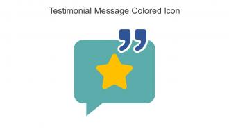 Testimonial Message Colored Icon In Powerpoint Pptx Png And Editable Eps Format