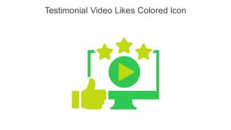Testimonial Video Likes Colored Icon In Powerpoint Pptx Png And Editable Eps Format