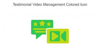 Testimonial Video Management Colored Icon In Powerpoint Pptx Png And Editable Eps Format