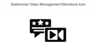 Testimonial Video Management Monotone Icon In Powerpoint Pptx Png And Editable Eps Format
