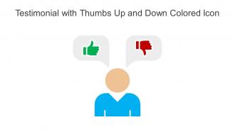 Testimonial With Thumbs Up And Down Colored Icon In Powerpoint Pptx Png And Editable Eps Format