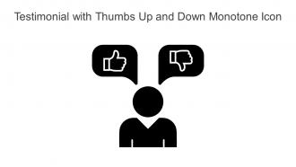 Testimonial With Thumbs Up And Down Monotone Icon In Powerpoint Pptx Png And Editable Eps Format