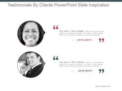 Testimonials by clients powerpoint slide inspiration