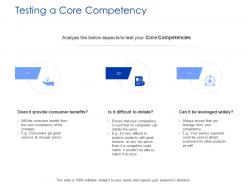 Testing a core competency services agenda powerpoint presentation pictures format