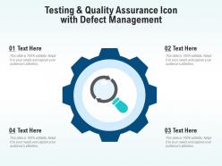 Testing And Quality Assurance Icon With Defect Management