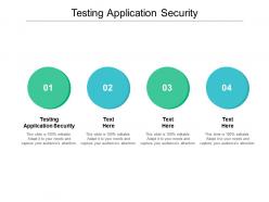 Testing application security ppt powerpoint presentation gallery master slide cpb