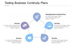 Testing business continuity plans ppt powerpoint presentation model background images cpb