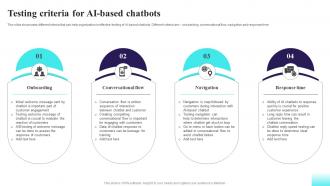 Testing Criteria For AI Based Chatbots Comprehensive Guide For AI Based AI SS V