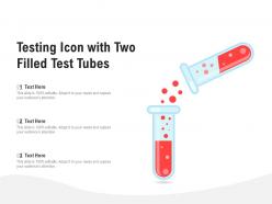 Testing Icon With Two Filled Test Tubes