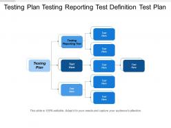 Testing plan testing reporting test definition test plan