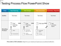 Testing process flow powerpoint show