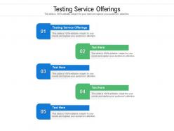 Testing service offerings ppt powerpoint presentation gallery microsoft cpb