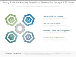Testing tools and process powerpoint presentation example ppt slides
